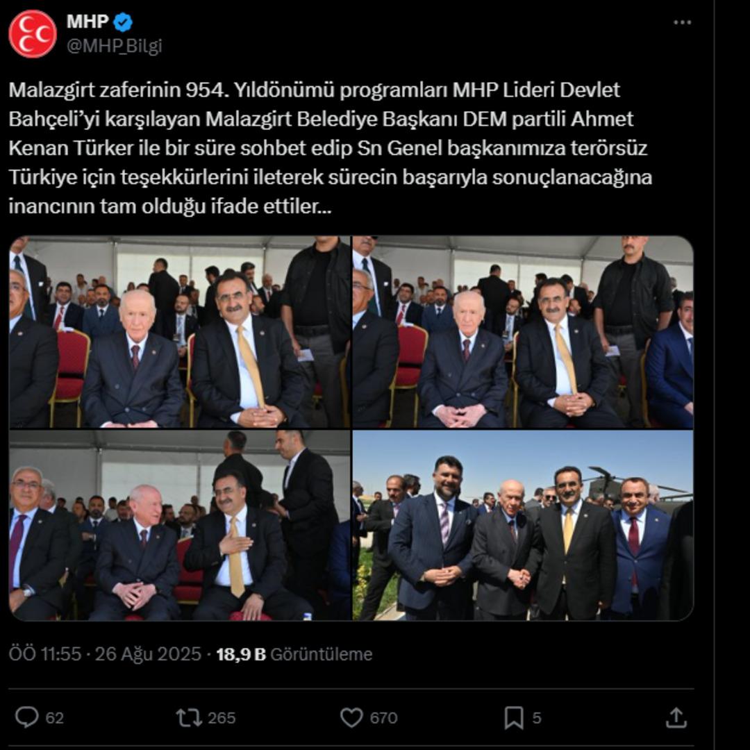 Malazgirt'teki Bahceli'nin yanındaki isim dikkat çekti! MHP 3 hesabı tarafından paylaşılan gündemi oluşturacak anlar